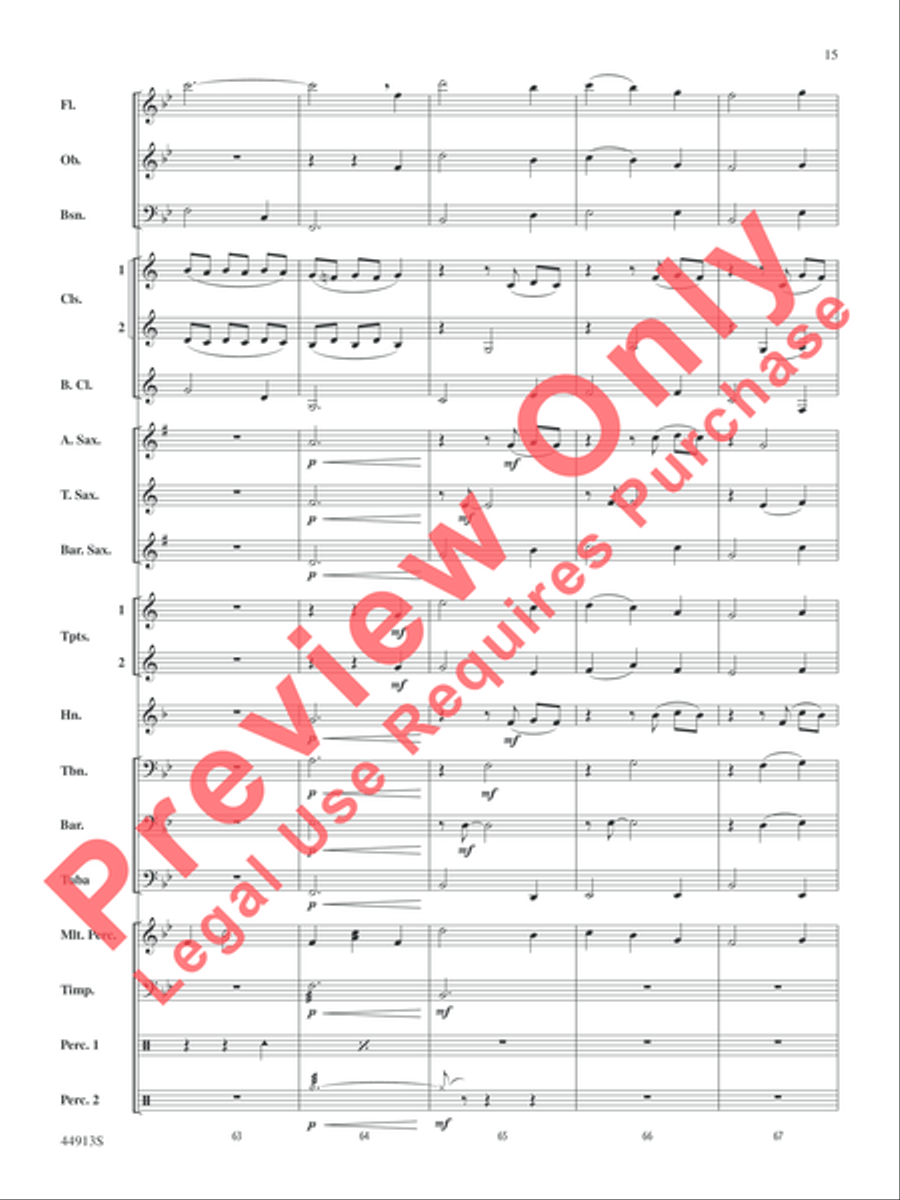 Midnight Carols Concert Band scores gallery preview page 15
