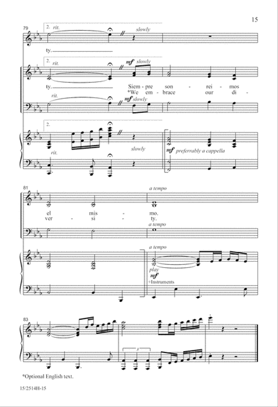 We All Smile in the Same Language 4-Part scores gallery preview page 15
