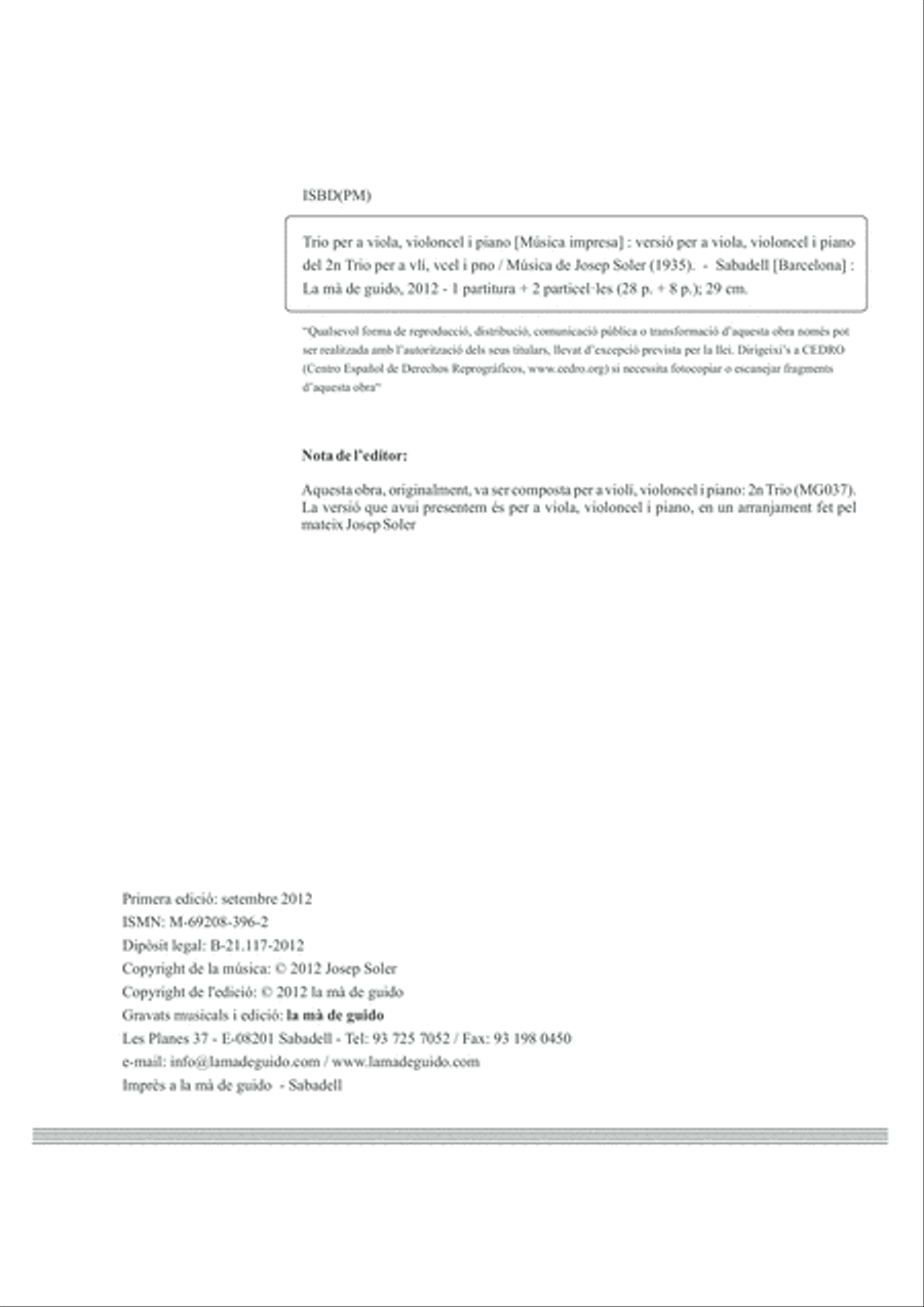 Trio (viola, violoncel i piano) String Duet scores gallery preview page 4