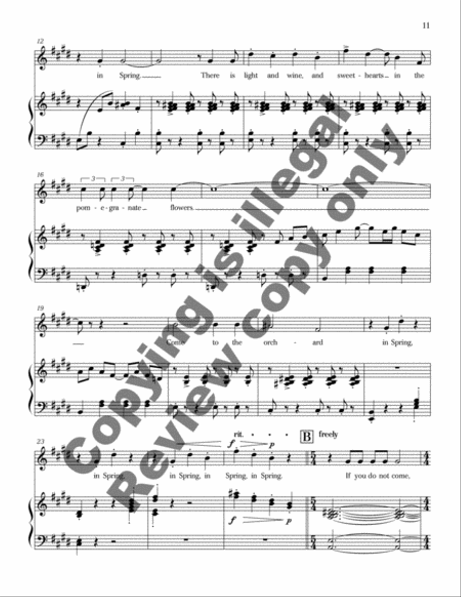 The Sun is Love High Voice scores gallery preview page 21