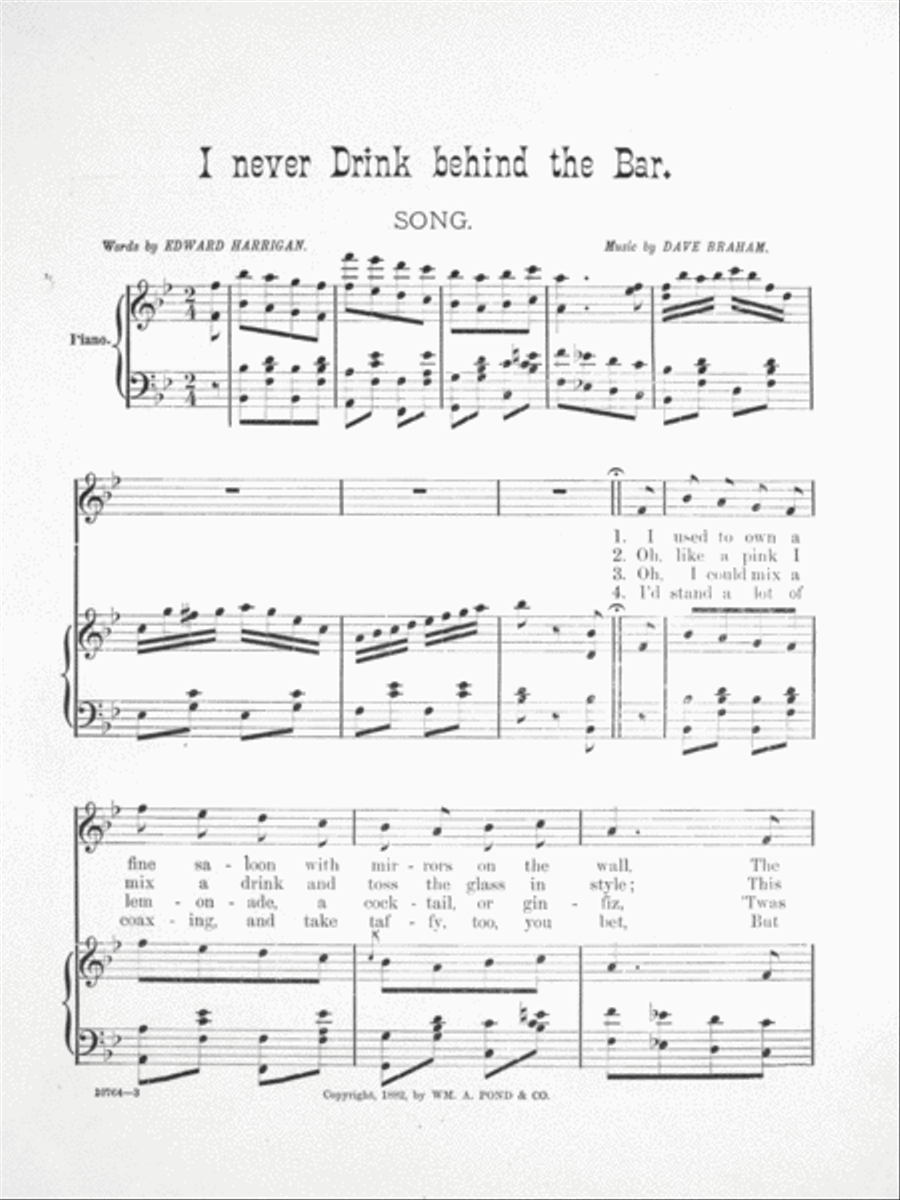 I Never Drink Behind The Bar Voice scores gallery preview page 2
