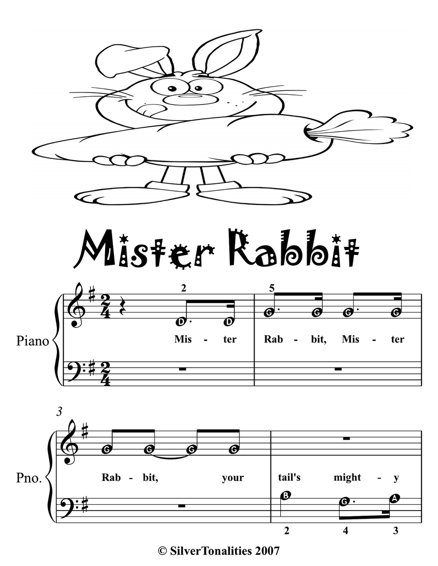 Mister Rabbit Beginner Piano Sheet Music Piano Method scores gallery preview page 2