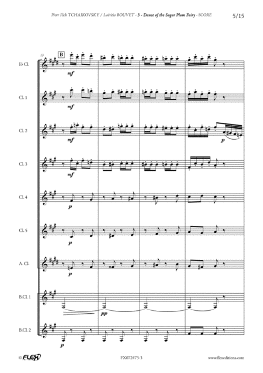 Nutcracker Suite - 3 Clarinet scores gallery preview page 5