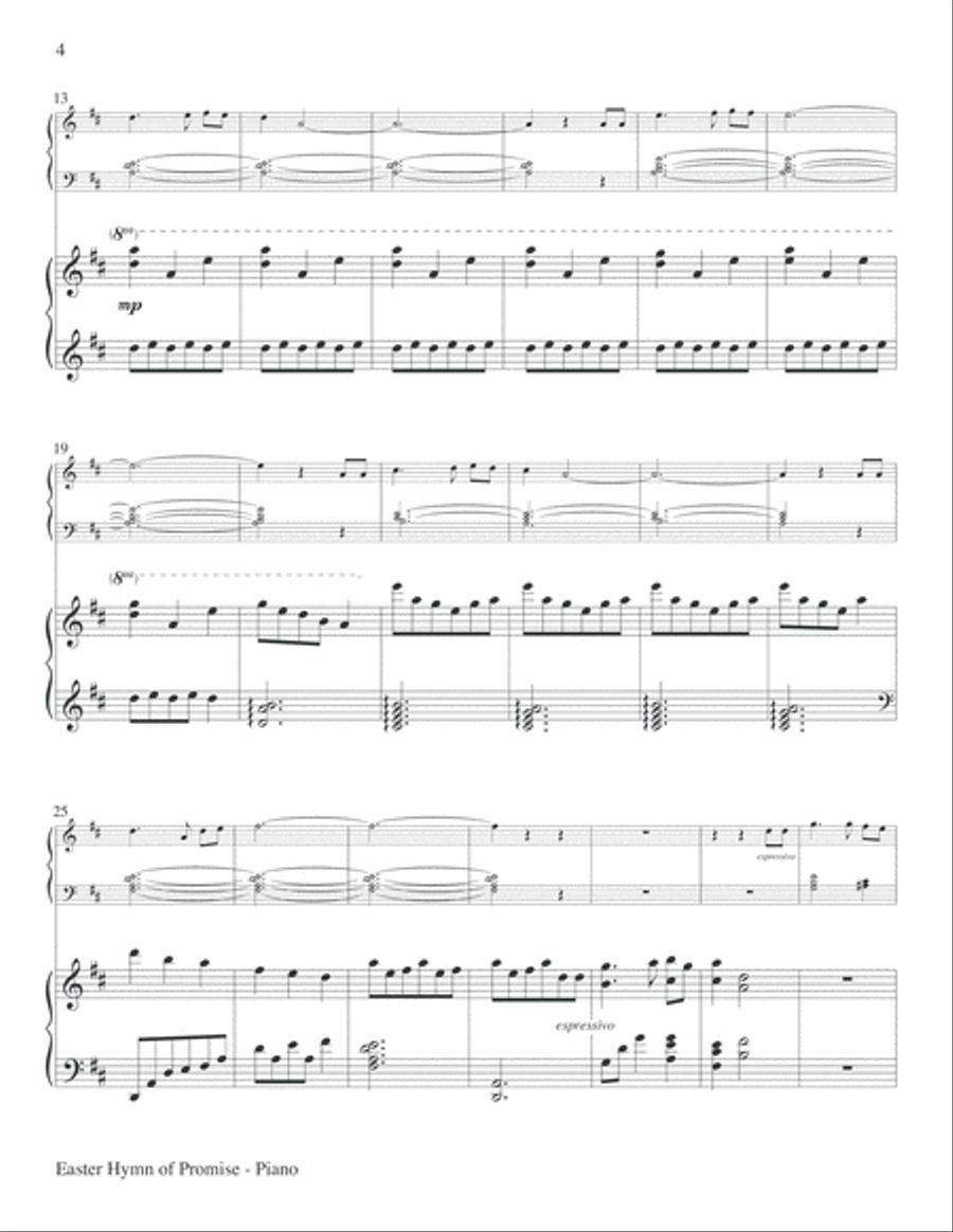 Easter Hymn of Promise Choir scores gallery preview page 15