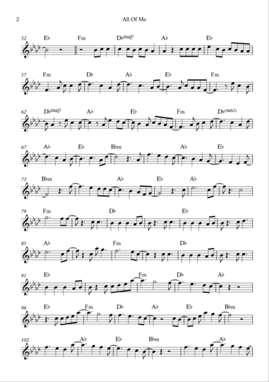 All Of Me All Of Me Piano scores gallery preview page 2