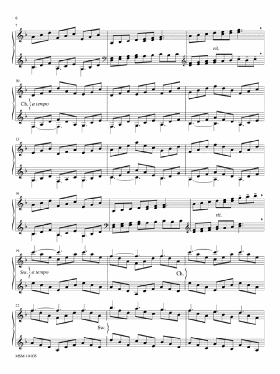 Variations on Hyfrydol Organ scores gallery preview page 5