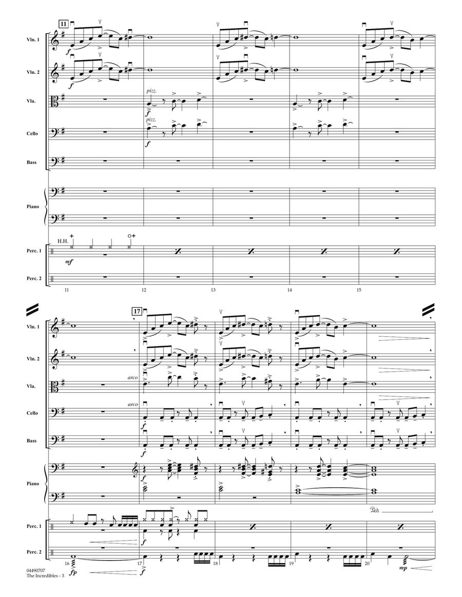 The Incredibles - Full Score Orchestra scores gallery preview page 3