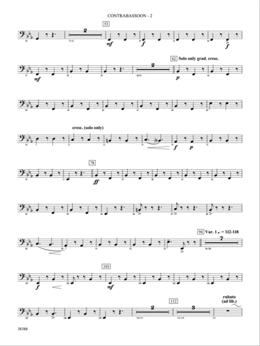 Napoli: Contra Bassoon Concert Band scores gallery preview page 2