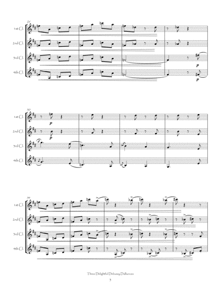 Three Delightful Debussy Dalliances for Clarinet Quartet image number null
