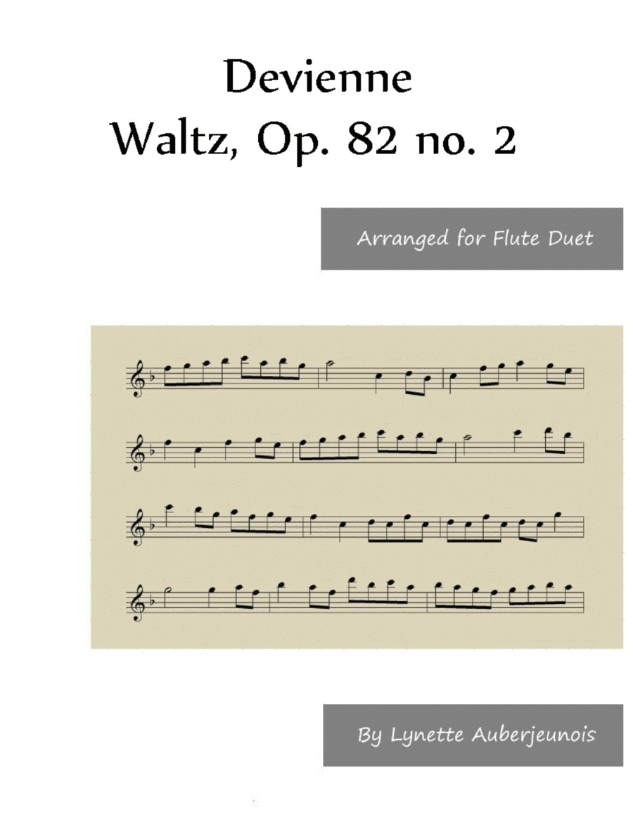 Waltz, op. 82 no. 2 - Flute Duet image number null