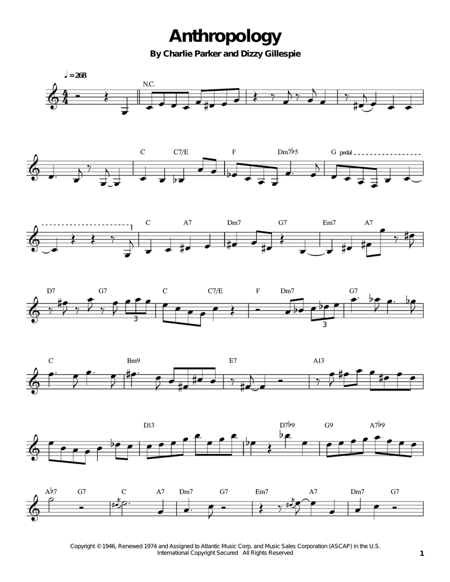 Anthropology Anthropology Clarinet scores gallery preview page 1