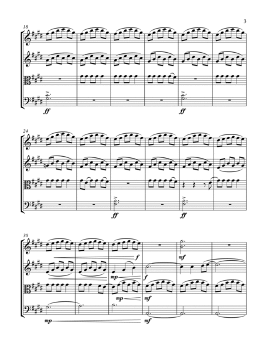 Golden Hour String Quartet scores gallery preview page 3