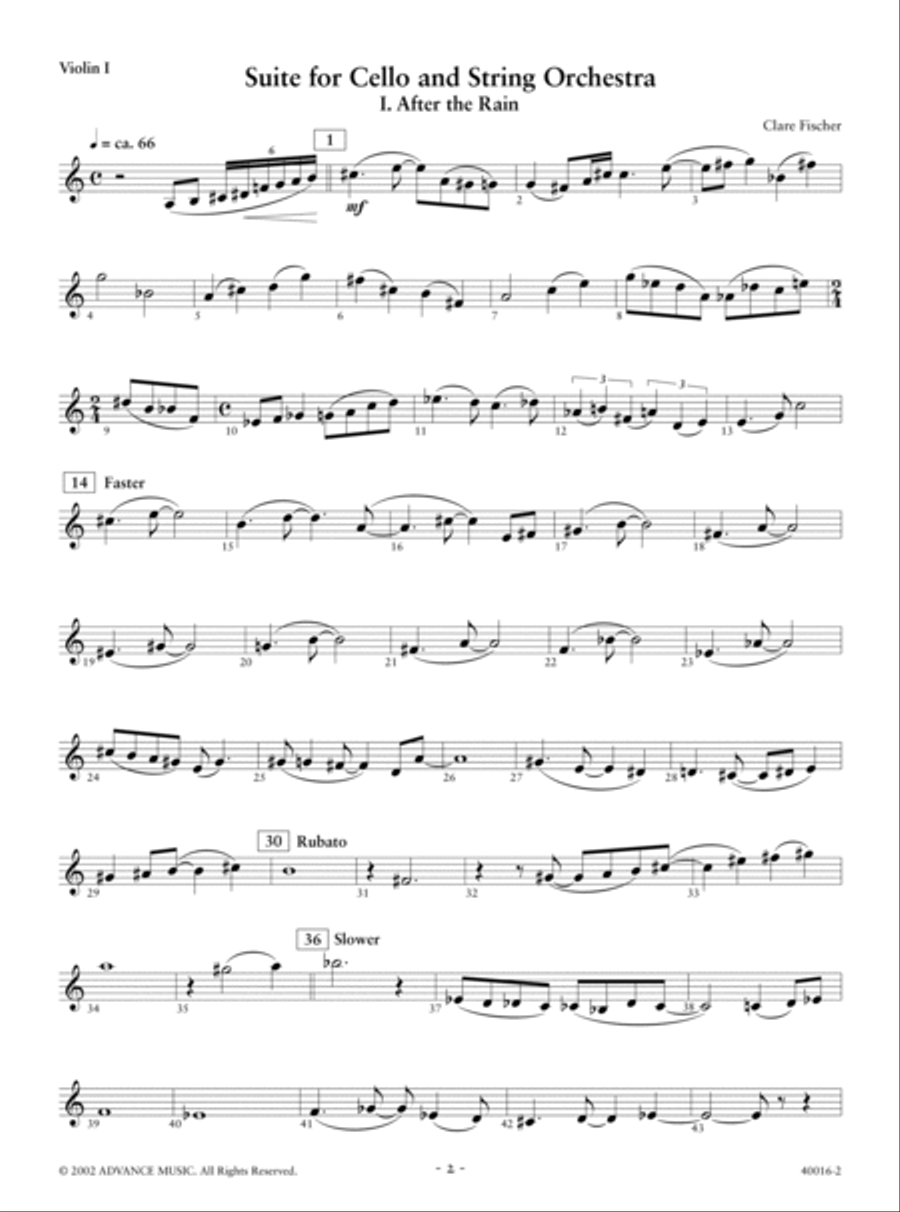 Suite for Cello and String Orchestra String Orchestra scores gallery preview page 2