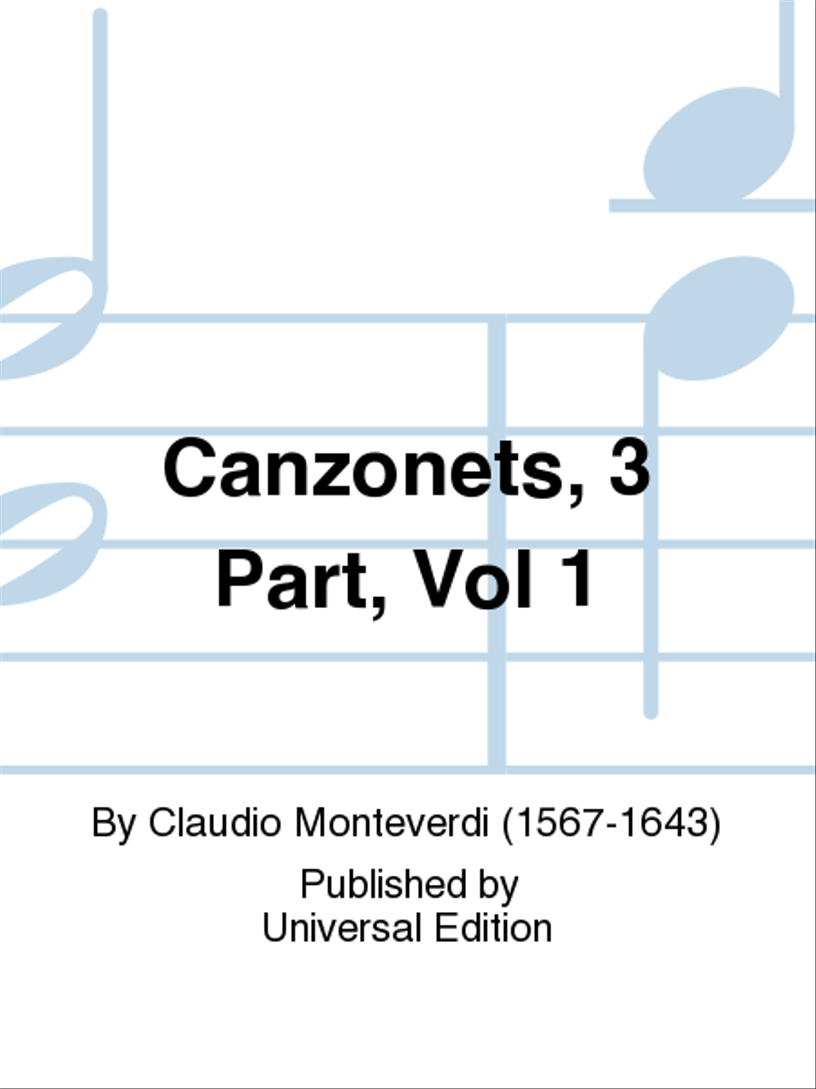 Canzonets, 3 Part, Vol 1 3-Part scores gallery preview page 1