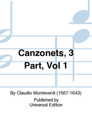 Canzonets, 3 Part, Vol 1