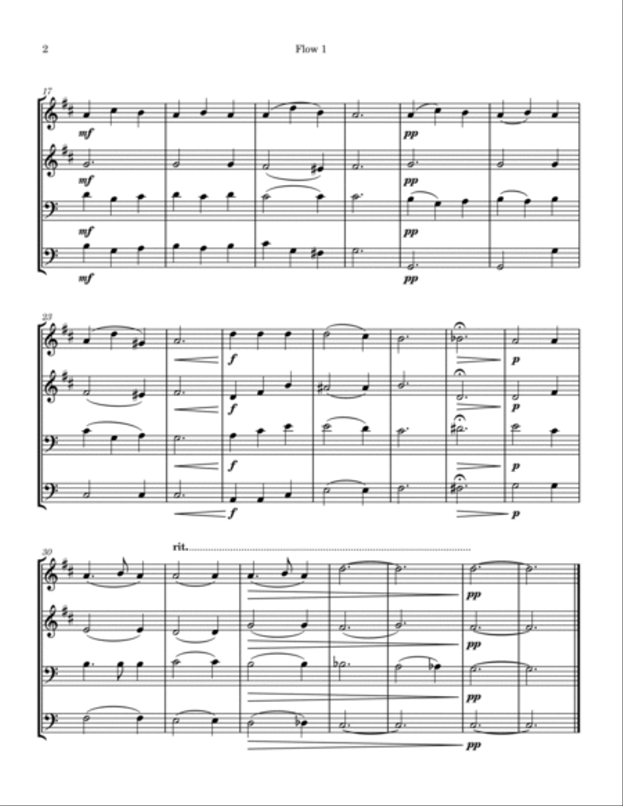 Sweet and Low (brass quartet) Brass Quartet scores gallery preview page 2