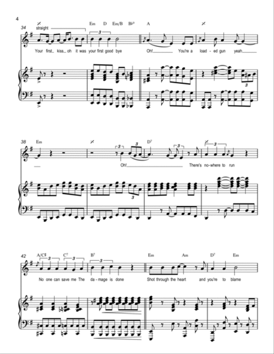 You Give Love A Bad Name Piano, Vocal, Guitar scores gallery preview page 4
