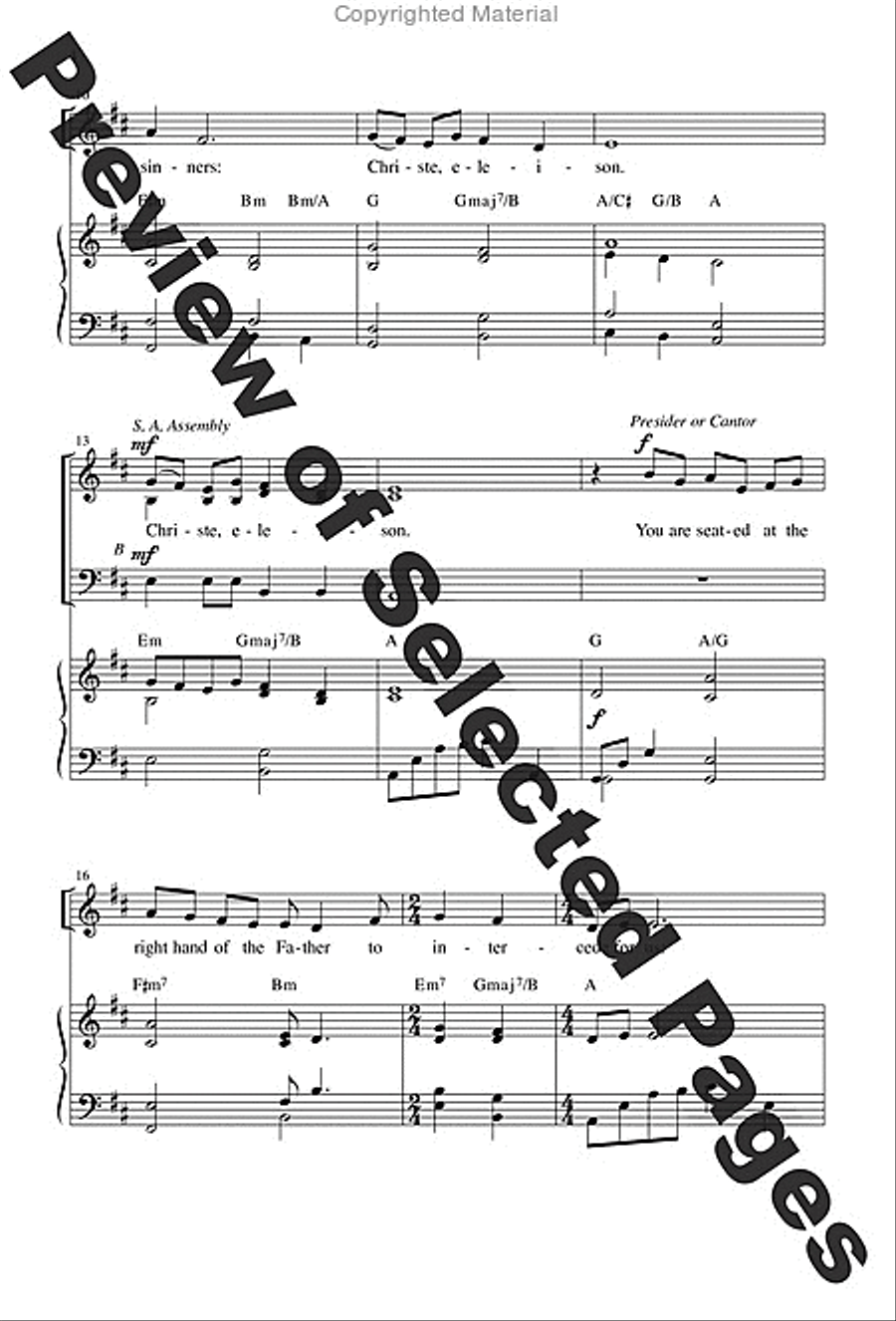 Mass of Joy and Peace - Choral / Accompaniment Edition 3-Part scores gallery preview page 3