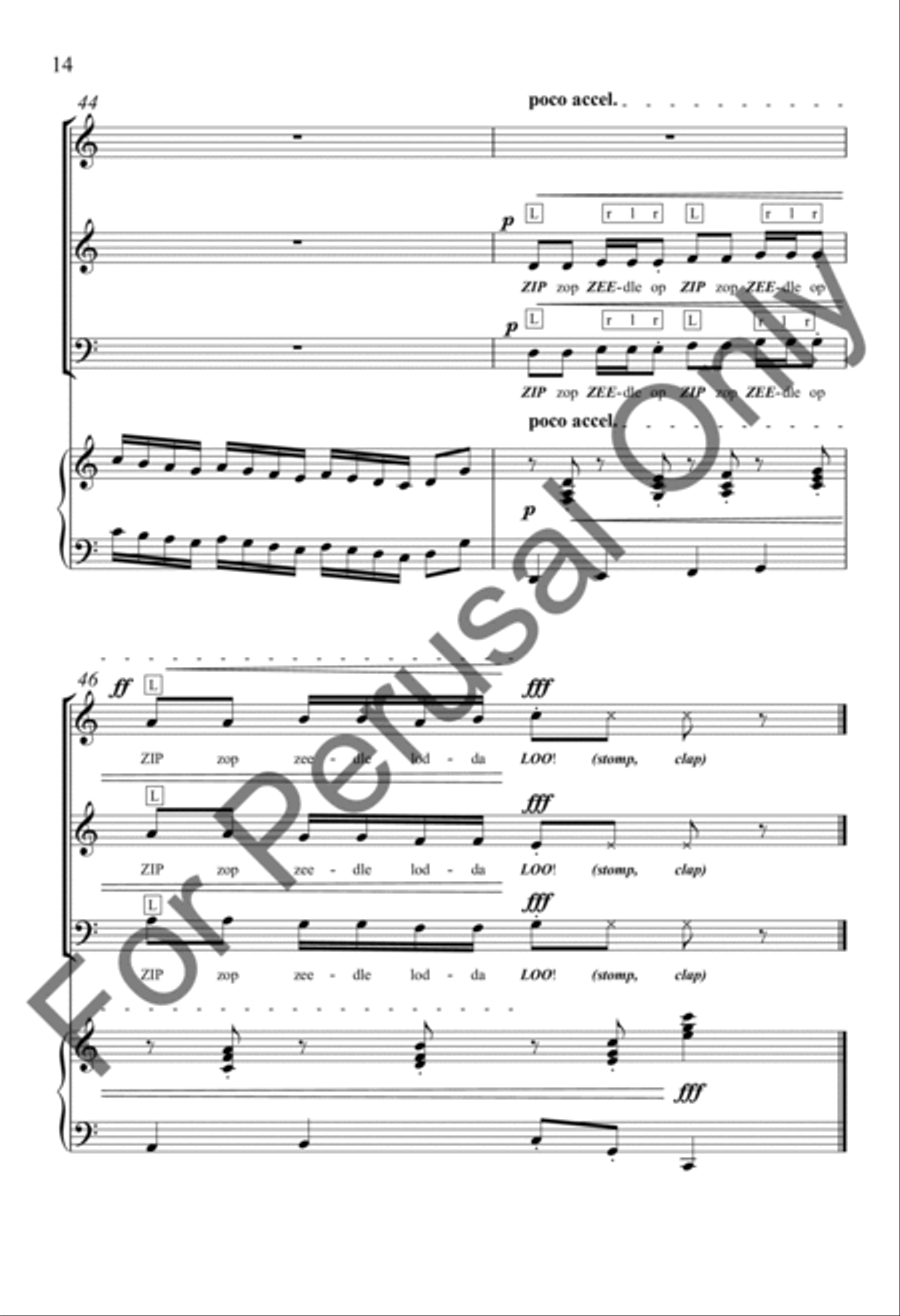 The Zip Zop Song The Zip Zop Song 3-Part scores gallery preview page 13