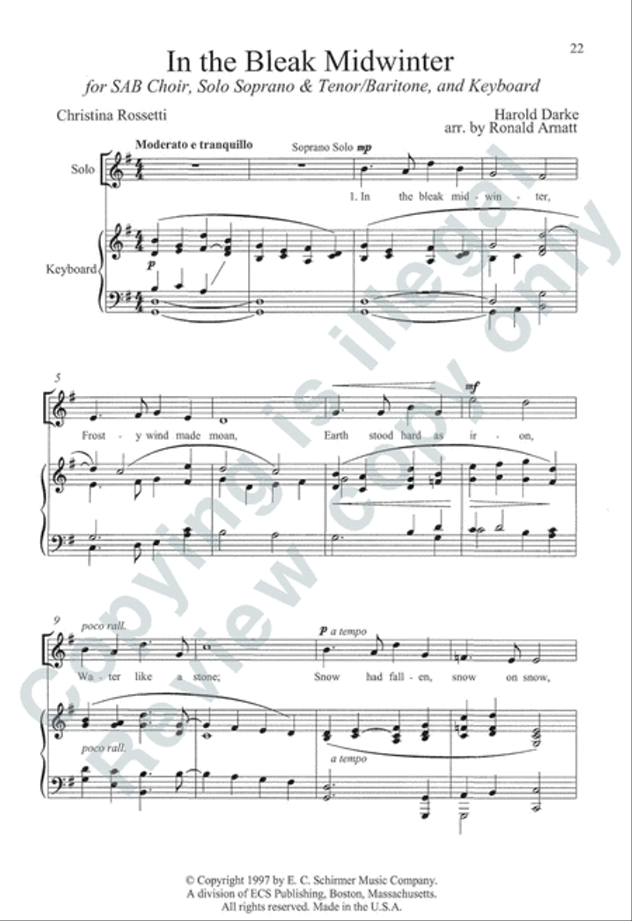 Somerset Anthem Books, Volume IV (Christmastide) 3-Part scores gallery preview page 27