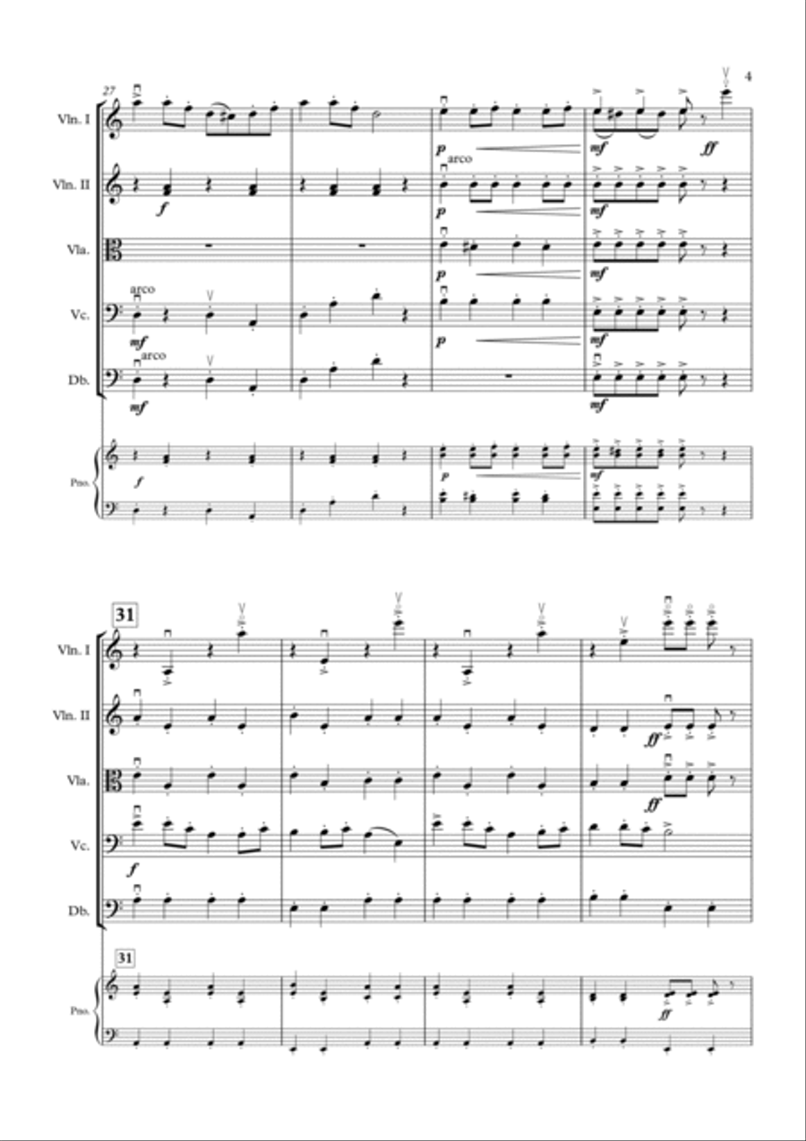 Dracula's Day Off String Orchestra scores gallery preview page 5