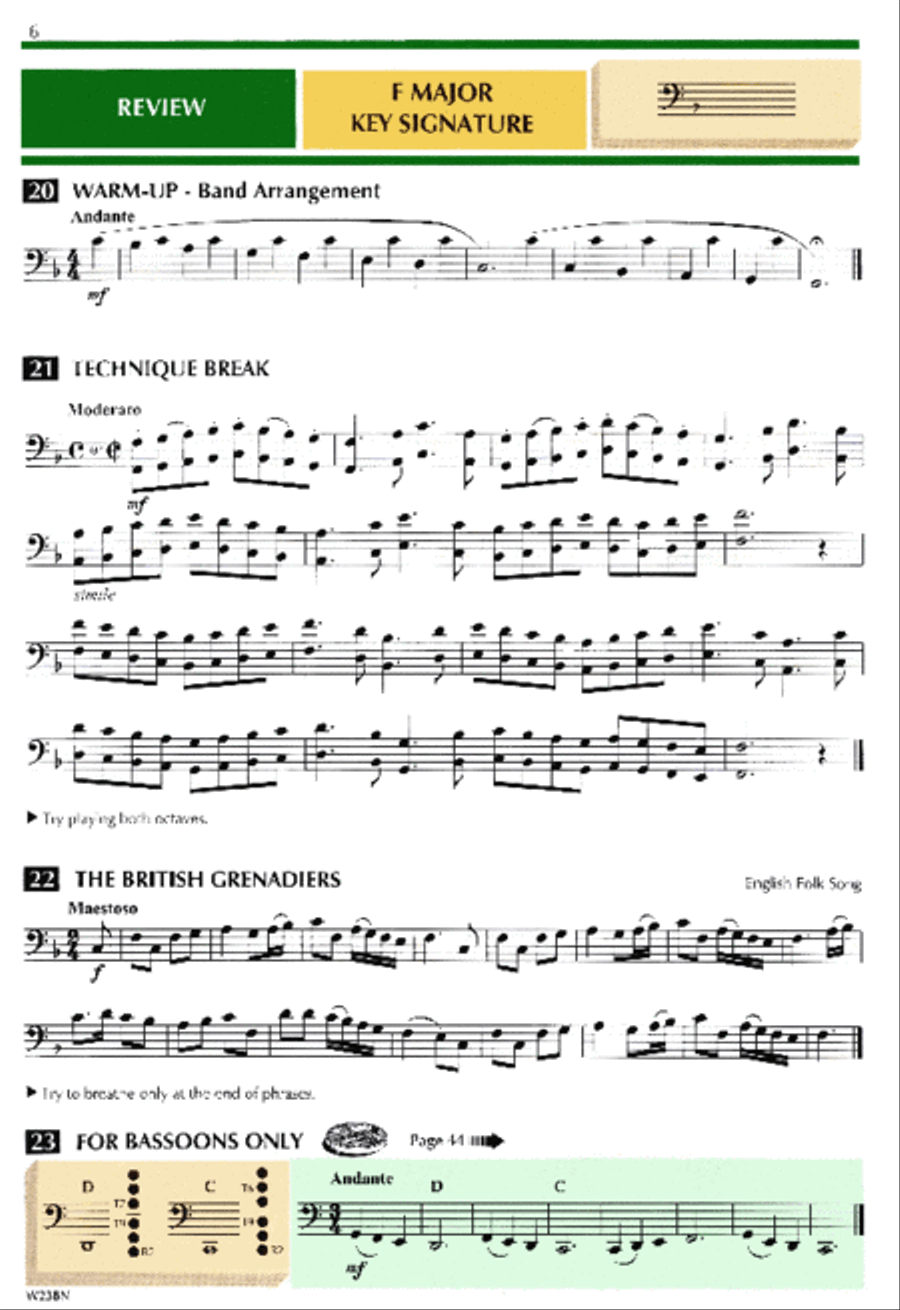 Standard of Excellence Book 3, Bassoon Concert Band Methods scores gallery preview page 2