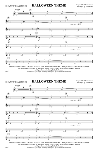 Halloween Theme: E-flat Baritone Saxophone