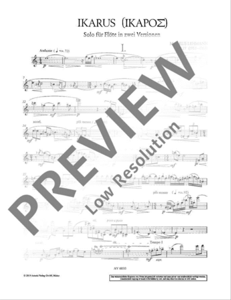 Ikarus Flute Solo scores gallery preview page 3
