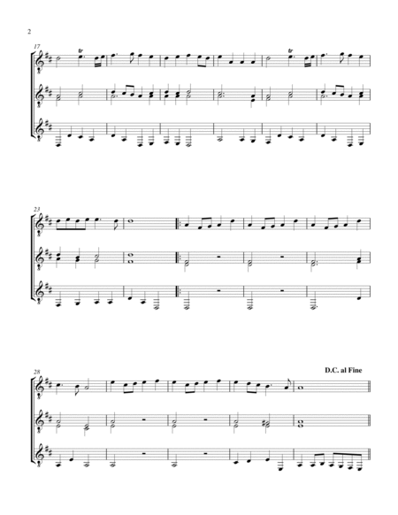 Trumpet Voluntary and Trumpet Tune (Guitar Trio) - Score and Parts image number null