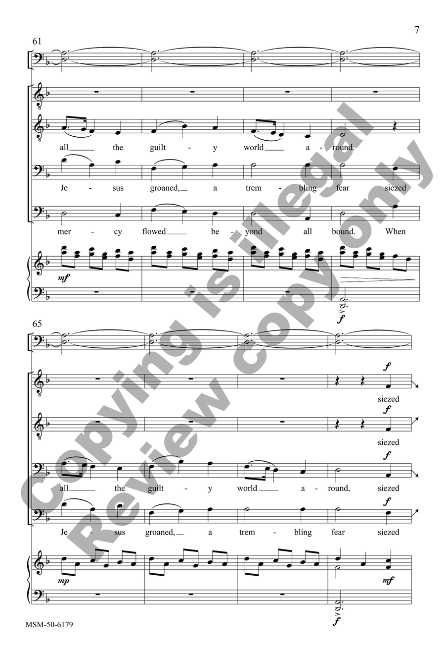 When Jesus Wept TTBB scores gallery preview page 7