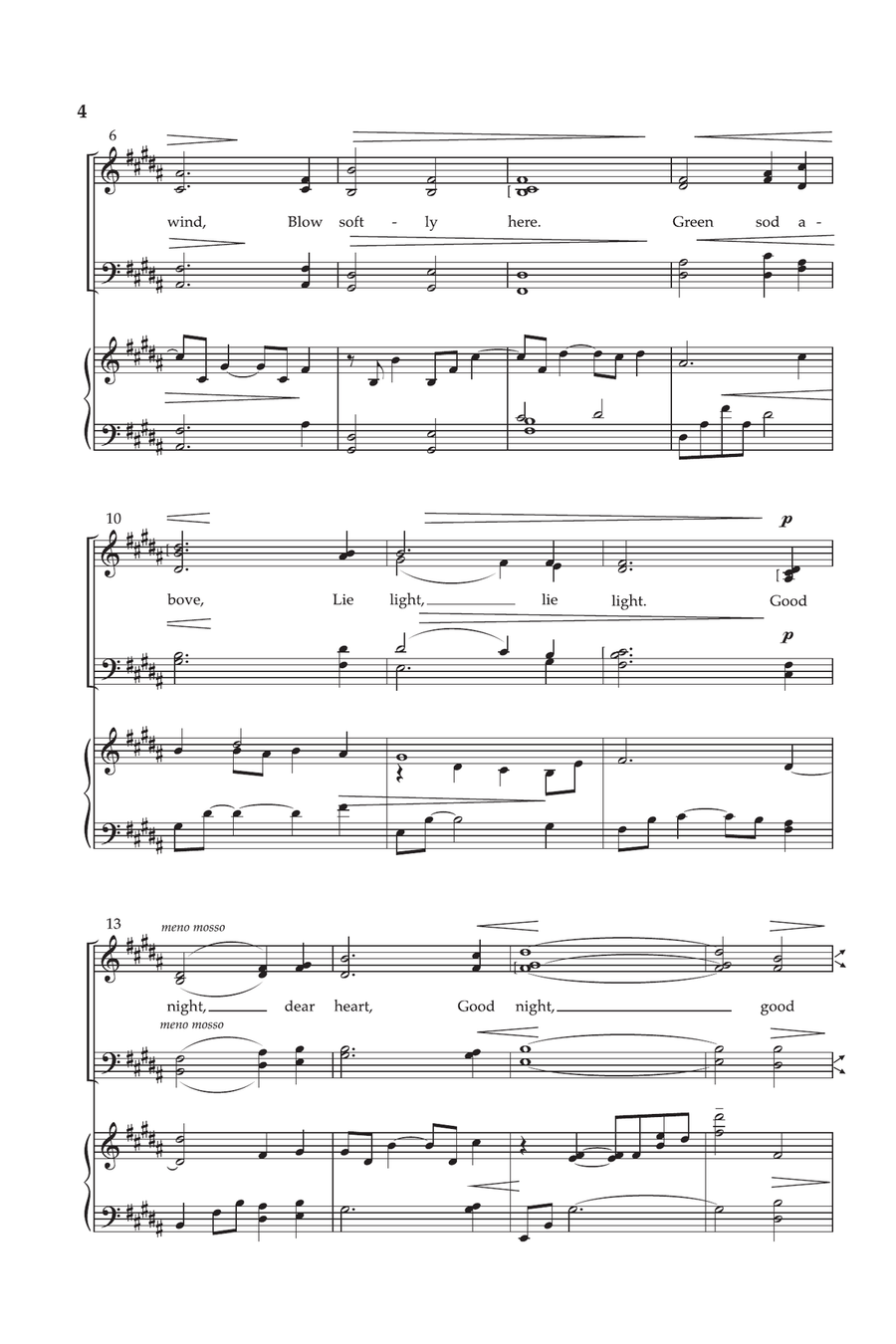 Good Night, Dear Heart Good Night, Dear Heart 4-Part scores gallery preview page 2