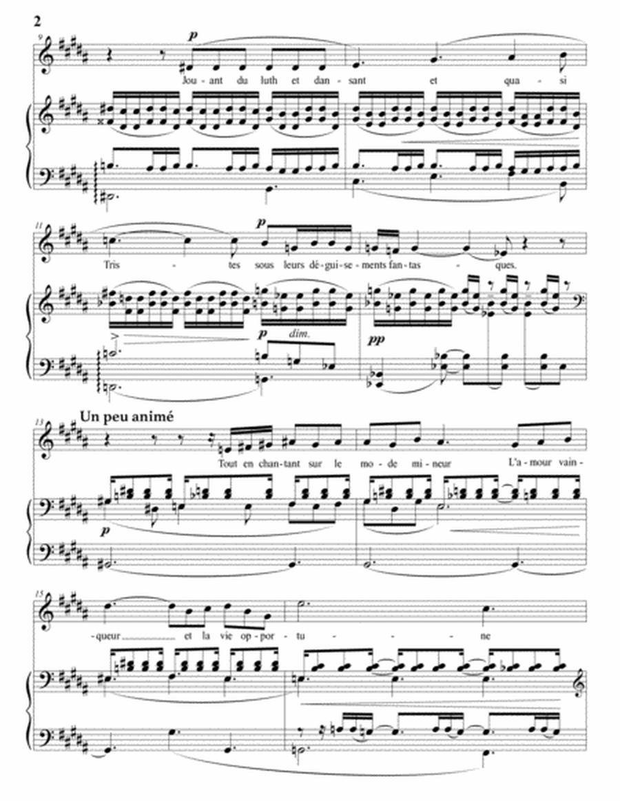 DEBUSSY: Clair de lune (second setting, transposed to G-sharp minor)