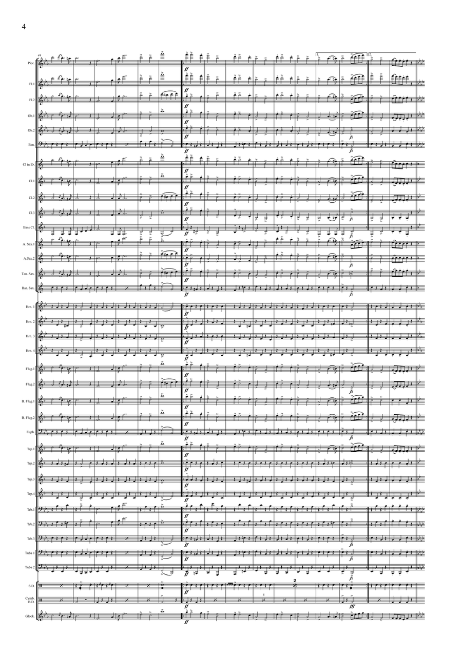 Magyar vér March Concert Band scores gallery preview page 6