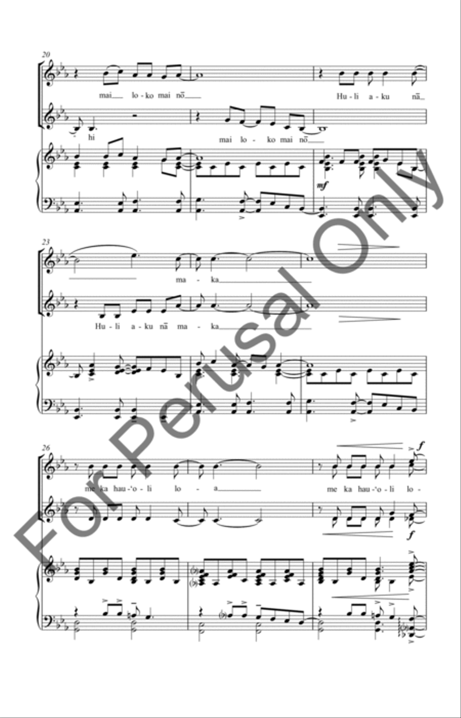 Aia Ke Kanaka (Choral Score) SSAA scores gallery preview page 4