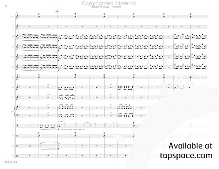 Shades of Glass Percussion Ensemble scores gallery preview page 17