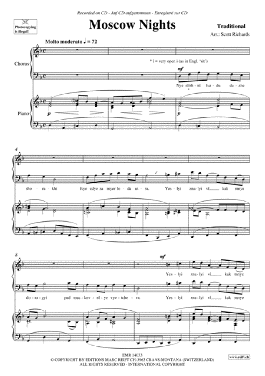 Moscow Nights 4-Part scores gallery preview page 3