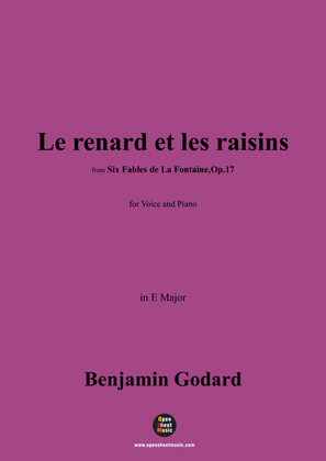 B. Godard-Le renard et les raisins,in E Major,Op.17 No.5