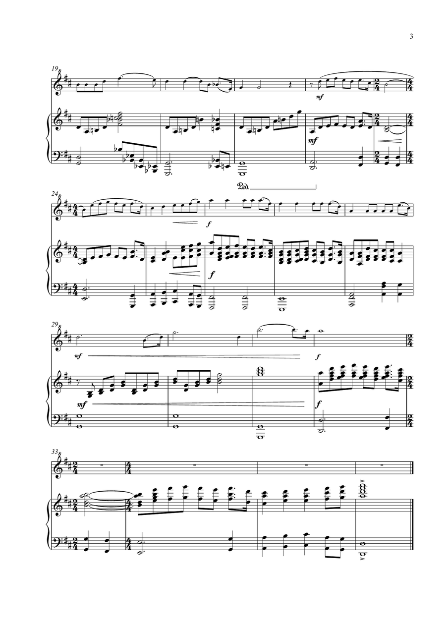Nessun Dorma for Descant Recorder & Piano Woodwind Duet scores gallery preview page 3