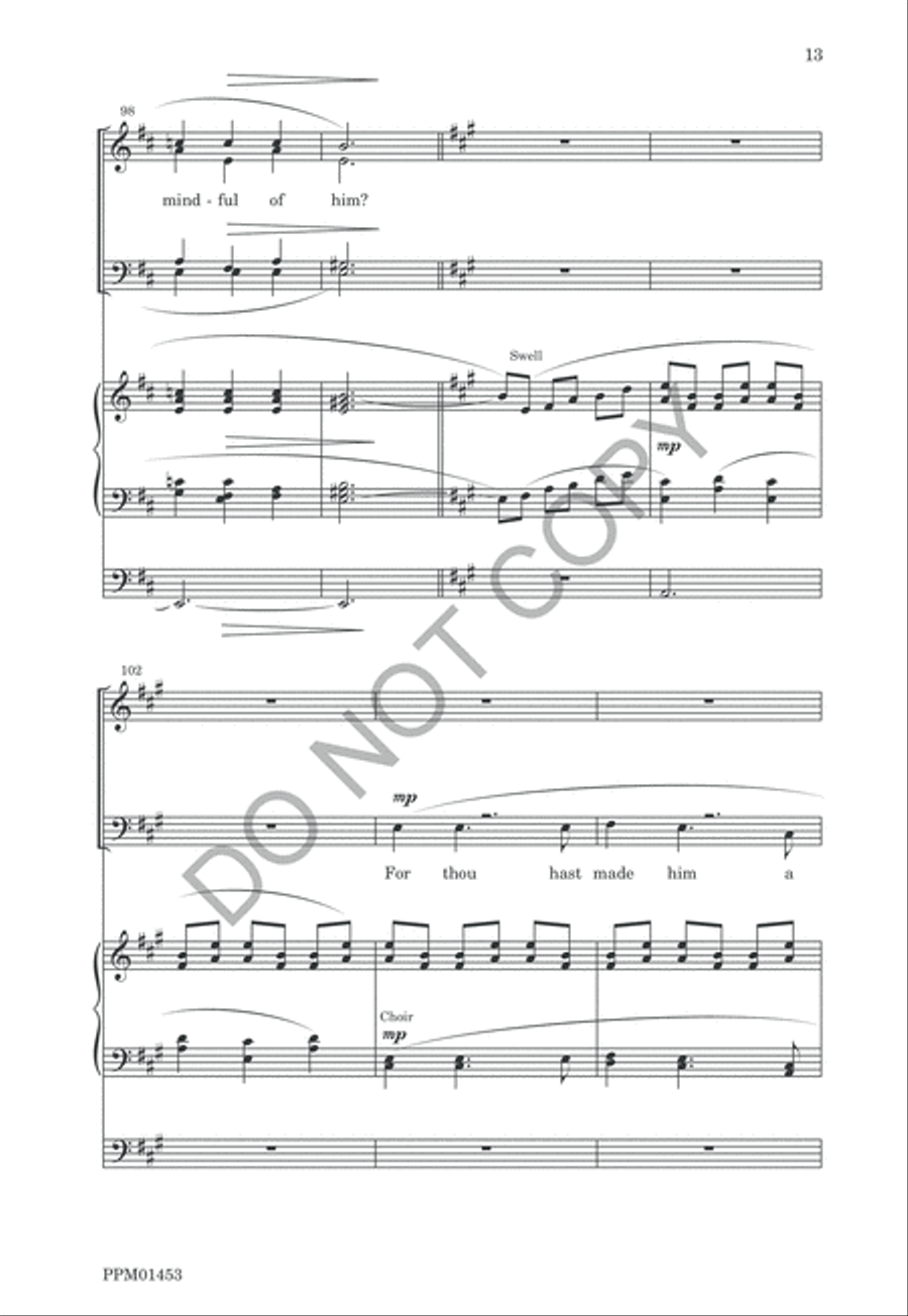 Psalm VIII 4-Part scores gallery preview page 16
