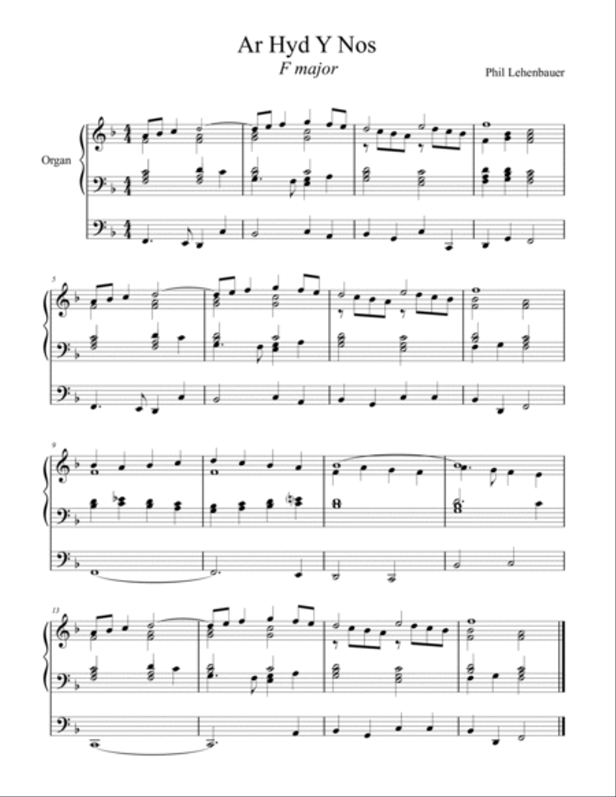 Hymn Variations 1, by Phil Lehenbauer Organ Solo scores gallery preview page 2