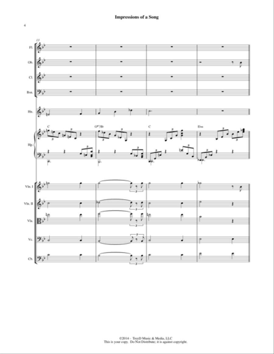 Impressions of a Song Impressions of a Song Chamber Orchestra scores gallery preview page 4