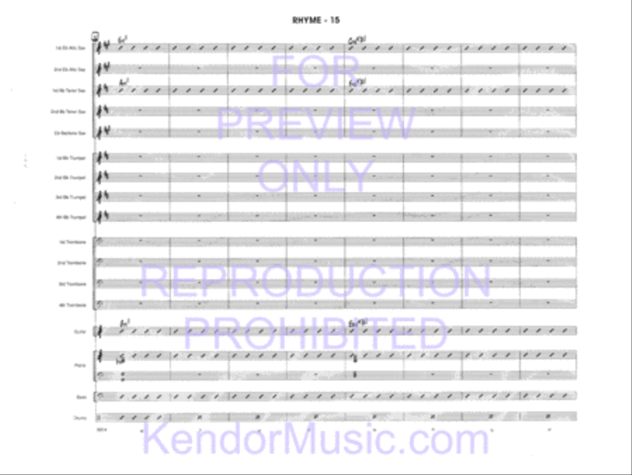 Rhyme (Full Score) Jazz Ensemble scores gallery preview page 17