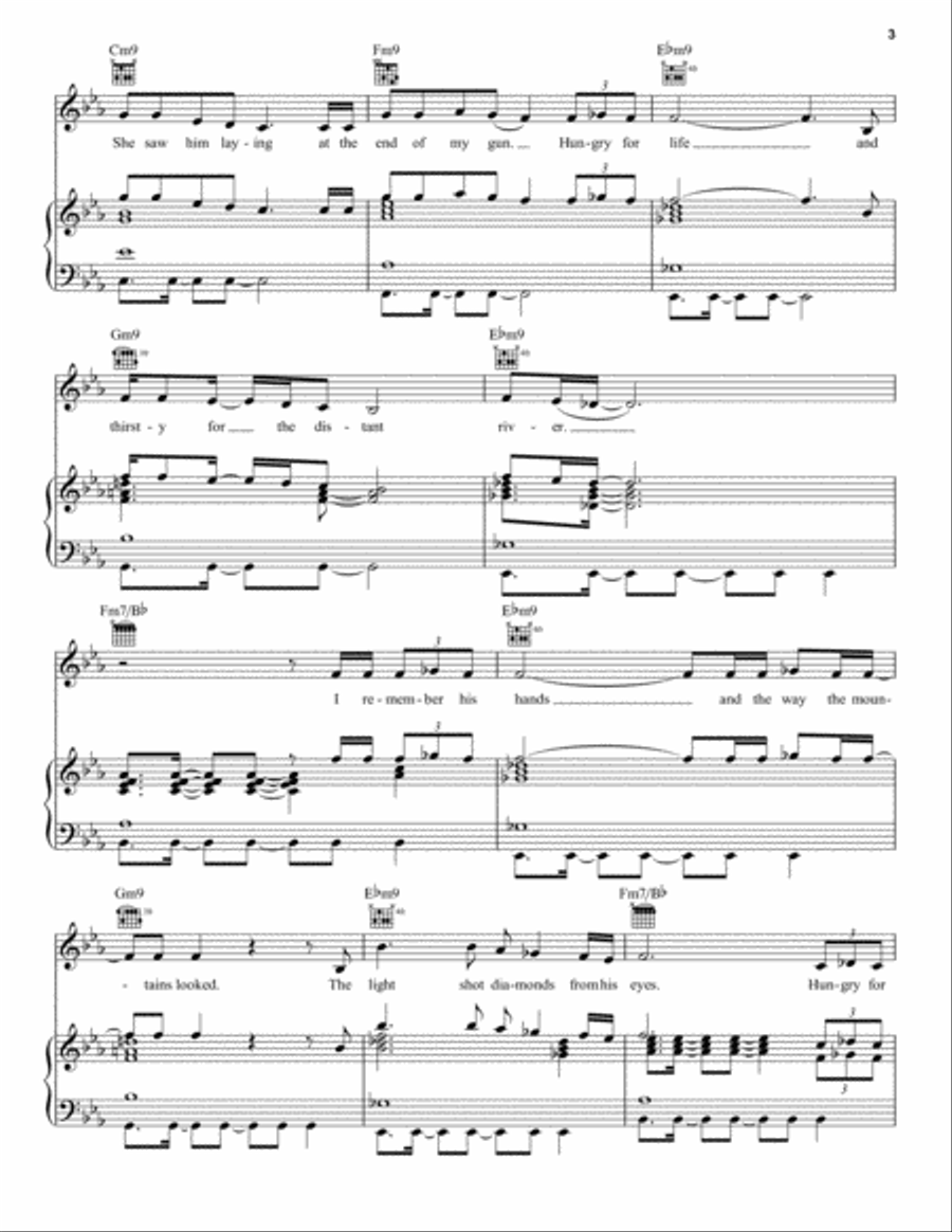 Like A Tattoo Piano, Vocal, Guitar scores gallery preview page 3