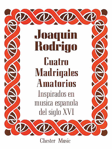 Cuatro Madrigales Amatorios High voice And Piano