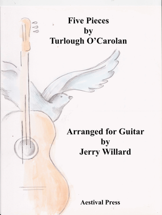 Book cover for Five Irish Pieces by Carolan for Guitar