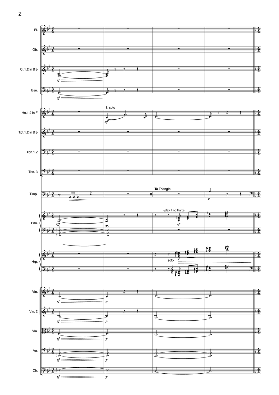 The Dream Of Olwen Full Orchestra scores gallery preview page 2