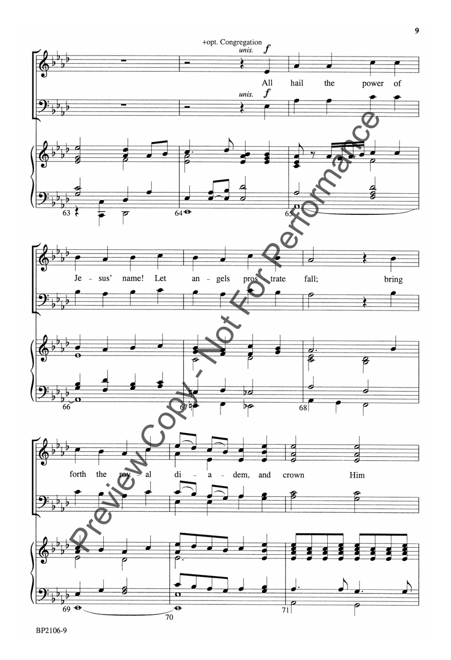 At the Name of Jesus 4-Part scores gallery preview page 8