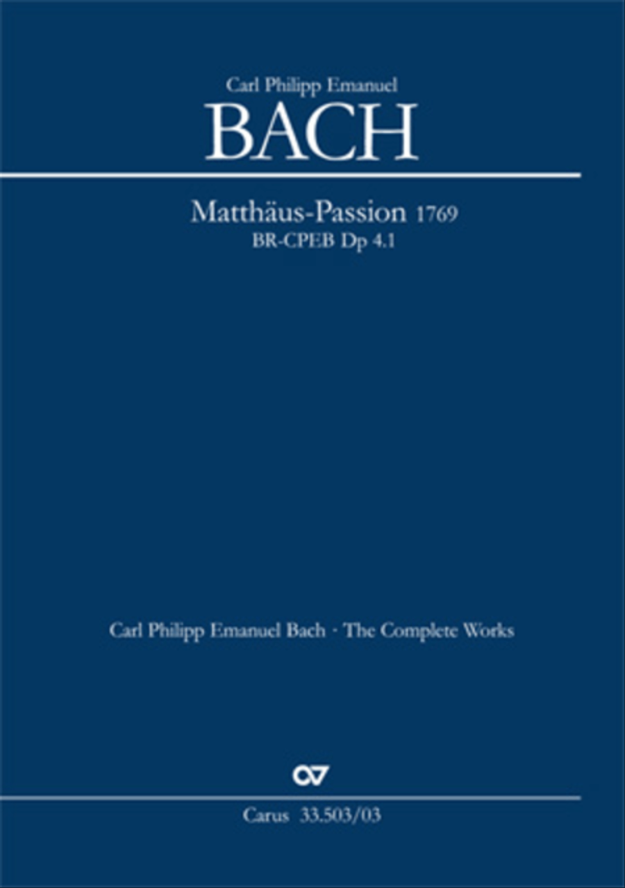 Passion according to St. Matthew (Passions-Musik nach dem Evangelisten Matthaus) SSATB scores gallery preview page 1