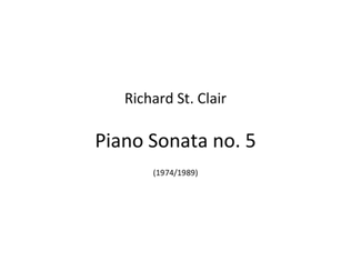 Piano Sonata no. 5 (1974/1989)