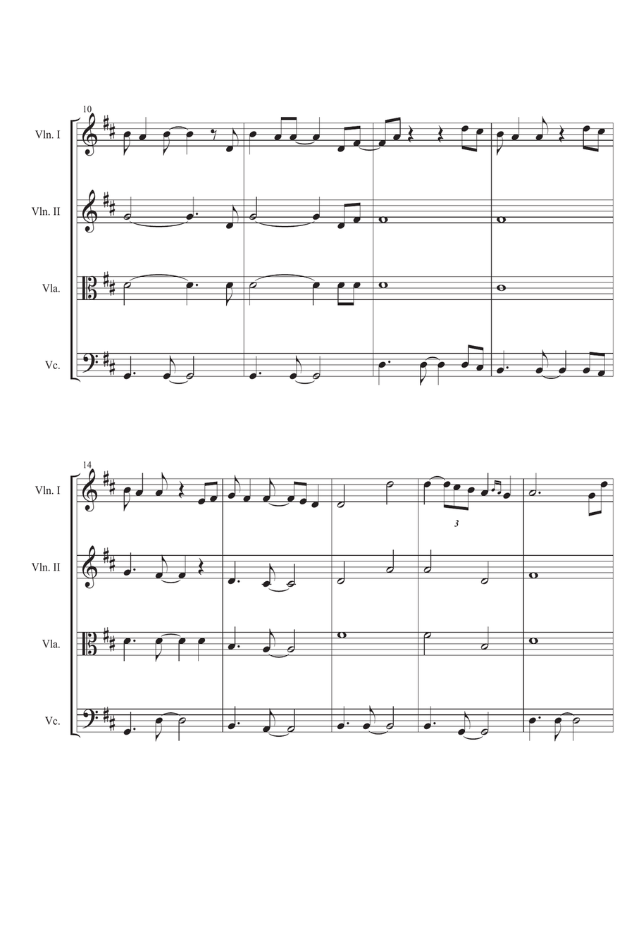 Fields Of Gold Fields Of Gold String Quartet scores gallery preview page 2